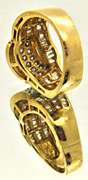 LADIES 14K YELLOW GOLD DIAMOND RING.