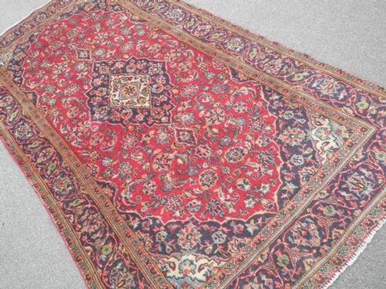 Semi Antique Persian Kashan 4.4x8.4