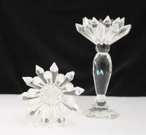 Crystal Candleholder Pair