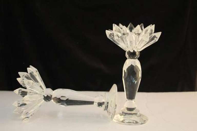 Crystal Candleholder Pair
