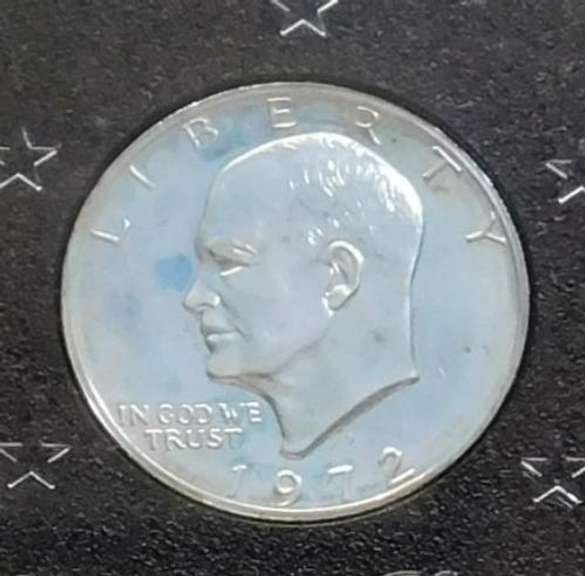 1972 PROOF Silver Eisenhower Dollar (Brown Ike)