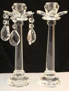 Crystal Candleholder Chandelier Pair