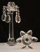 Crystal Candleholder Chandelier Pair