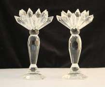 Crystal Candleholder Pair