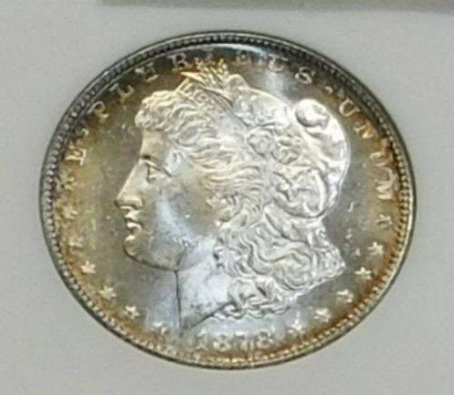 1878-S Morgan Dol NGC MS-64-PL, rim tone, near Gem