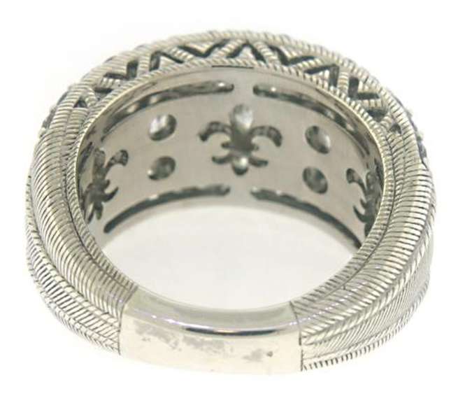Judith Ripka MQ & RBC CZ Wide Band Ring