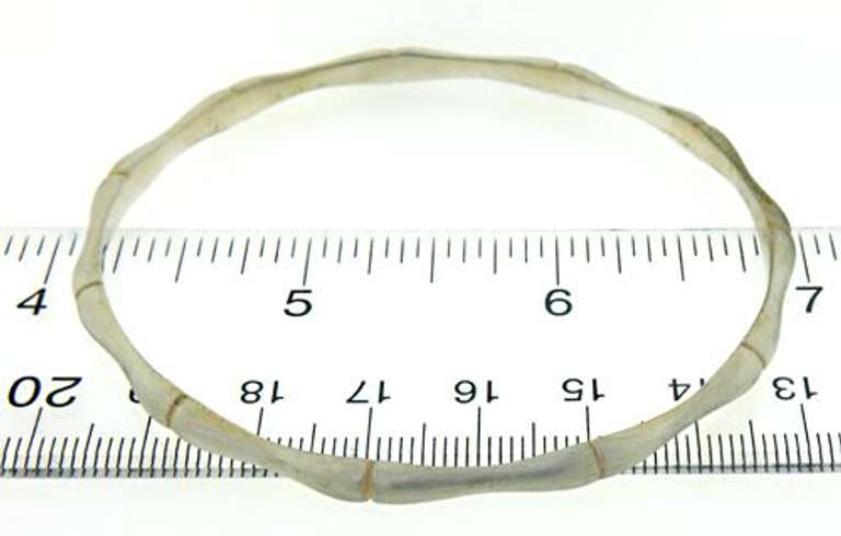 Trendy Set of Silver Bamboo Bangles