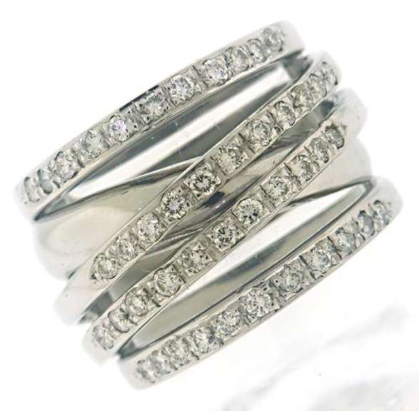 Fantastic Diamond Cross Over Ring