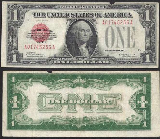 $1 1928 USN Fr. 1500 Red Seal