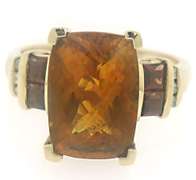 Beautiful Citrine, Garnet and Diamond Ring