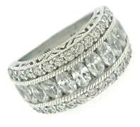 Judith Ripka MQ & RBC CZ Wide Band Ring