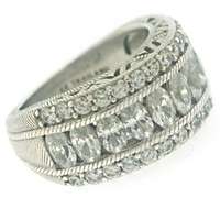 Judith Ripka MQ & RBC CZ Wide Band Ring