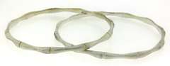 Trendy Set of Silver Bamboo Bangles