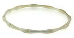 Trendy Set of Silver Bamboo Bangles