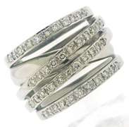 Fantastic Diamond Cross Over Ring