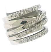 Fantastic Diamond Cross Over Ring