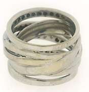 Fantastic Diamond Cross Over Ring