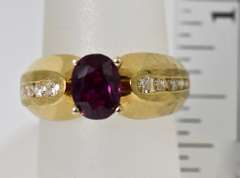 Lovely Ruby & Diamond 14K Ring