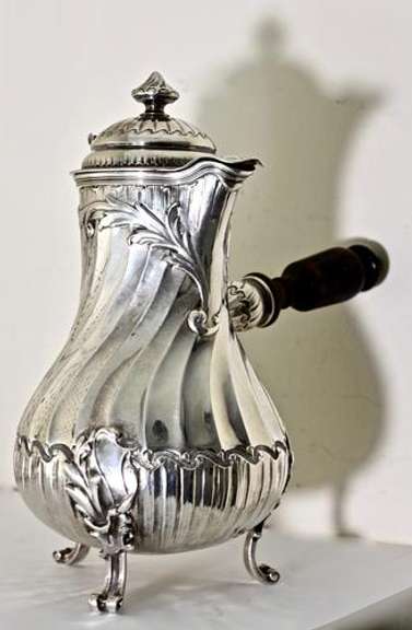 Exceptional French 950 Silver Chocolate Pot