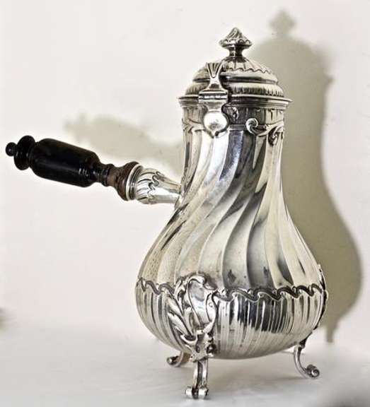 Exceptional French 950 Silver Chocolate Pot