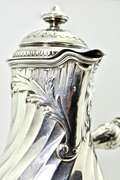 Exceptional French 950 Silver Chocolate Pot