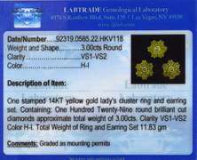 14KT Ring and Earring Set
