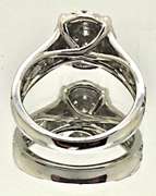 14KT WHITE GOLD DIAMOND RING.