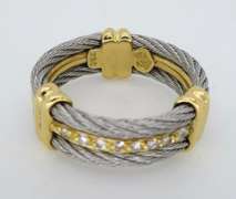 18K Two Tone Gold Diamond Band