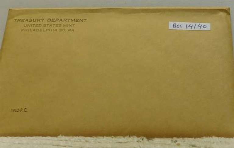 1962 Silver Proof Set, original Govmt pkg & document