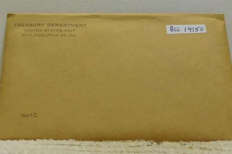 1962 Silver Proof Set, original Govmt pkg & document