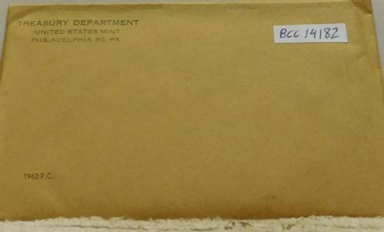 1962 Silver Proof Set, original Govmt pkg & document