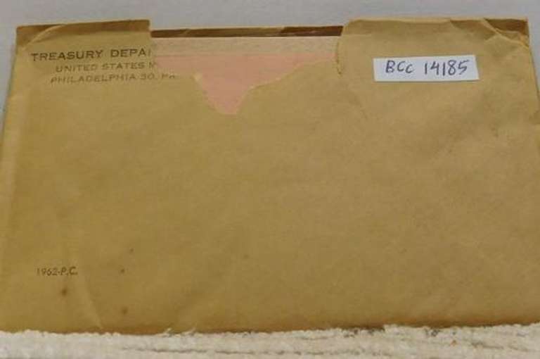 1962 Silver Proof Set, original Govmt pkg & document