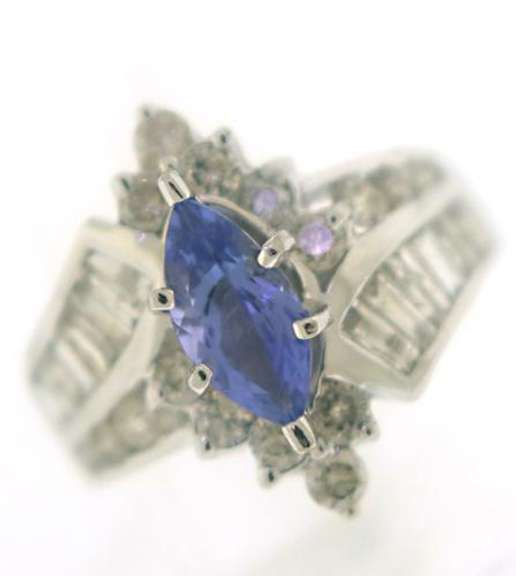 Fabulous Tanzanite & Diamond Baguette Ring