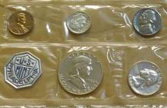 1962 Silver Proof Set, original Govmt pkg & document