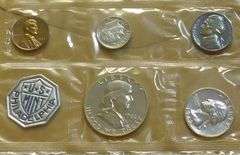 1962 Silver Proof Set, original Govmt pkg & document