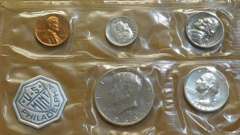 1964 Silver Proof Set, original Govmt pkg & document.