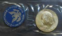 1974 Unc Silver (40%) Eisenhower Dollar (Blue Ike)