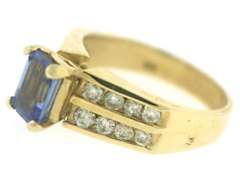 Stunning Tanzanite and Diamond Channel Set Diamond Ring