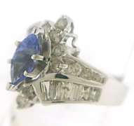 Fabulous Tanzanite & Diamond Baguette Ring