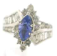 Fabulous Tanzanite & Diamond Baguette Ring