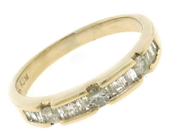 Classy RBC & Baguette Diamond Band