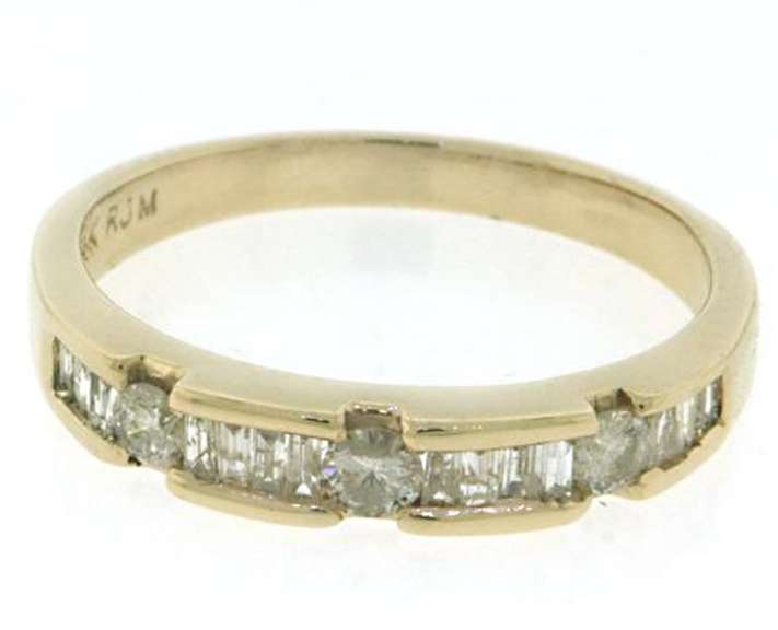 Classy RBC & Baguette Diamond Band