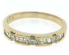 Classy RBC & Baguette Diamond Band