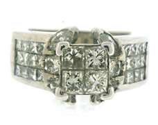 Glittering 18kt WG Invisible Set Diamond Ring