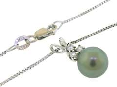 Fantastic Black Pearl and Diamond Necklace