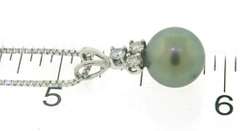 Fantastic Black Pearl and Diamond Necklace