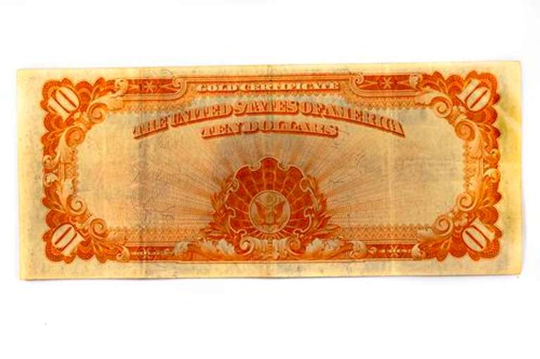 1922 $20 Dollars Gold Certificate With Sharp Inking