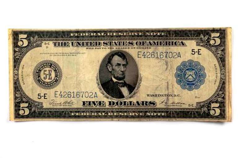 $5 Richmond Large Size Federal Reserve Note Series of 1914