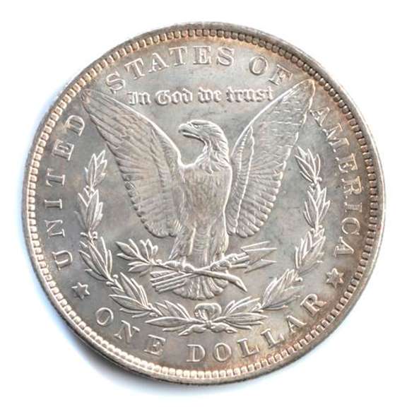 1890 Frosty White Uncirculated Morgan Dollar