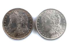 1884 O And 1890 Morgan BU Dollars